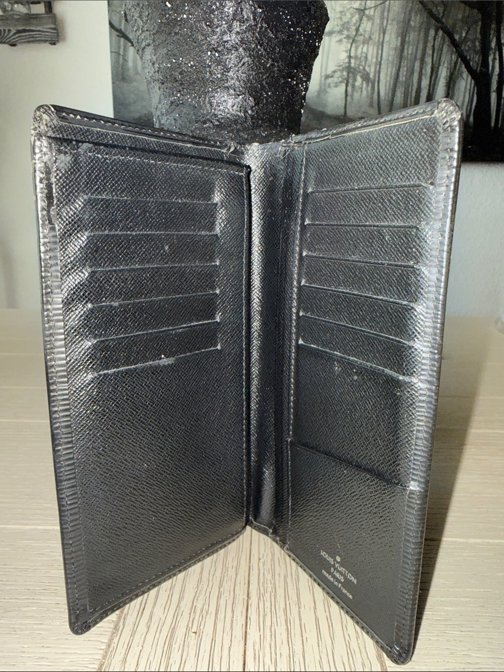 Classic Black Leather Long Card Holder Wallet - Luxury Inspired